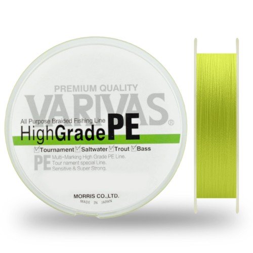 Шнур Varivas HIGH GRADE PE X4  PE 0.4 Neon Light Green 150м